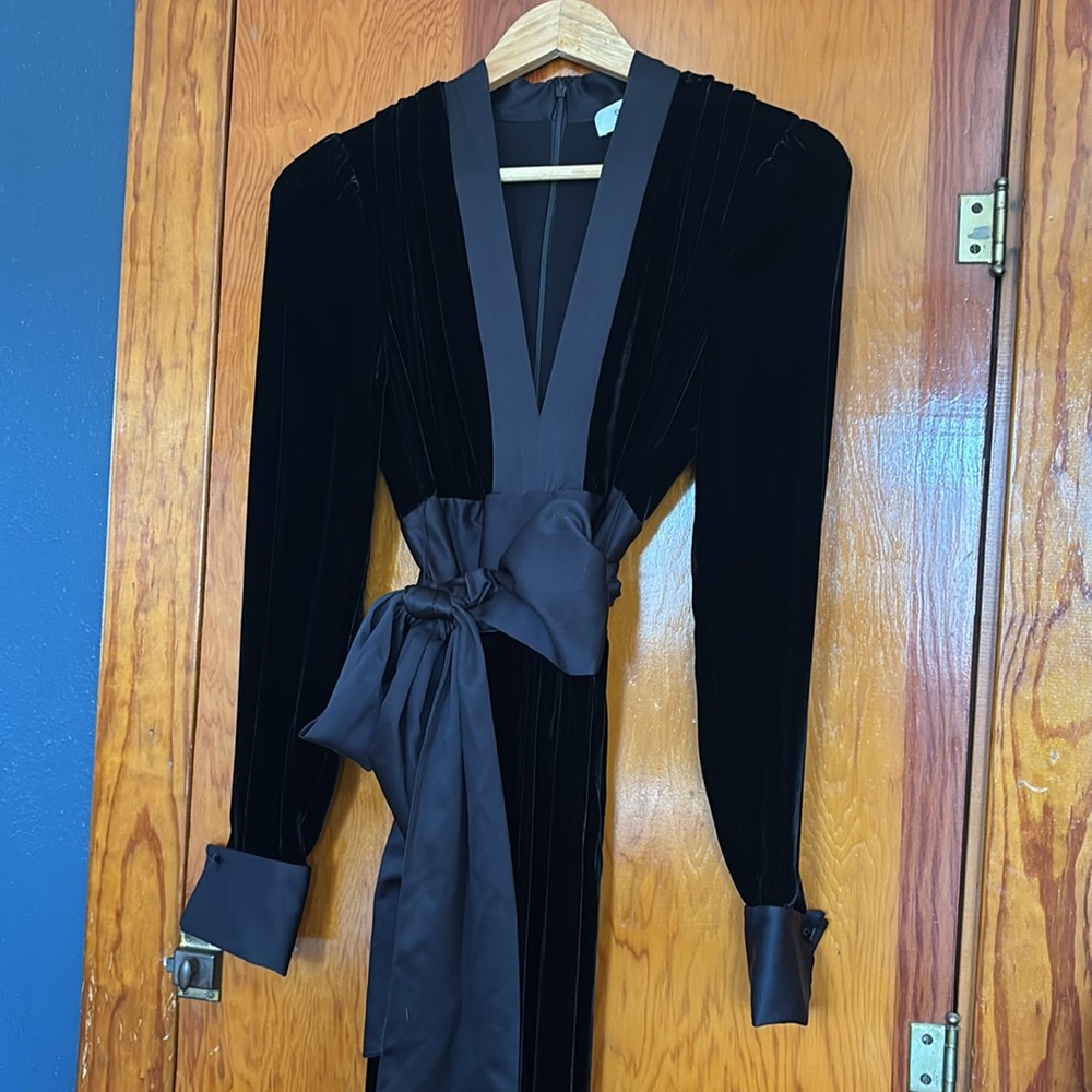 Diane Von Furstenberg Velvet Black Jumpsuit